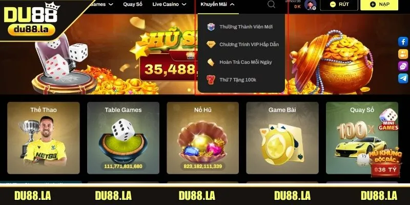 Khuyến Mãi Mới Nhất DU88 - Nổ Quà Cực Hot Mỗi Ngày - QIVON